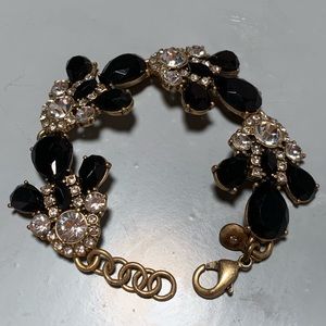 J.Crew black and gold statement bracelet